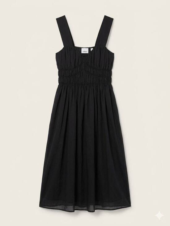 Burberry Dresses & Skirts - Burberry Black Sleeveless Midi Dress with Wide Straps NEW 8